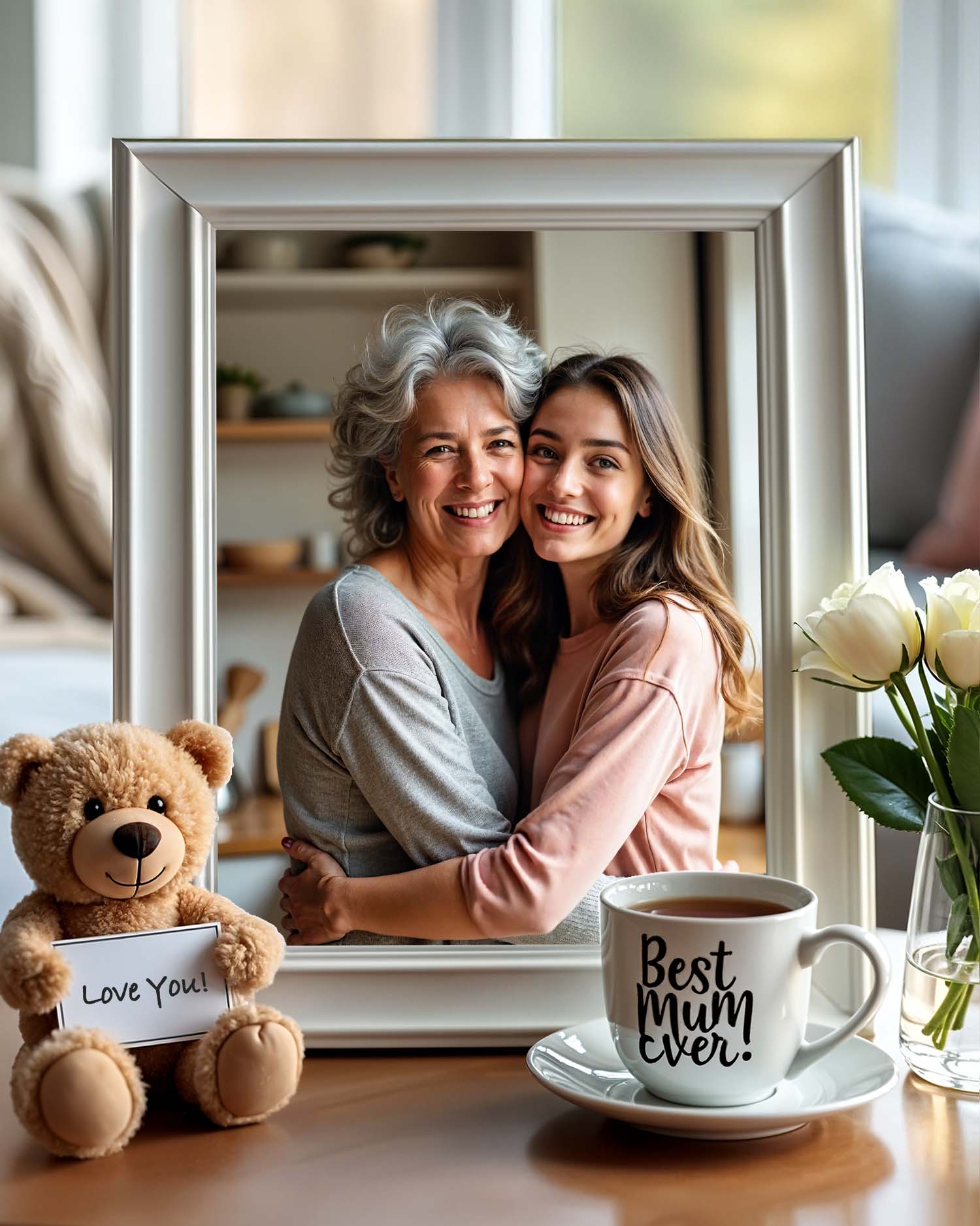 Mother’s Day ‘Teddy Bear & Roses’ Memory 🌹 Animated Photo Gift