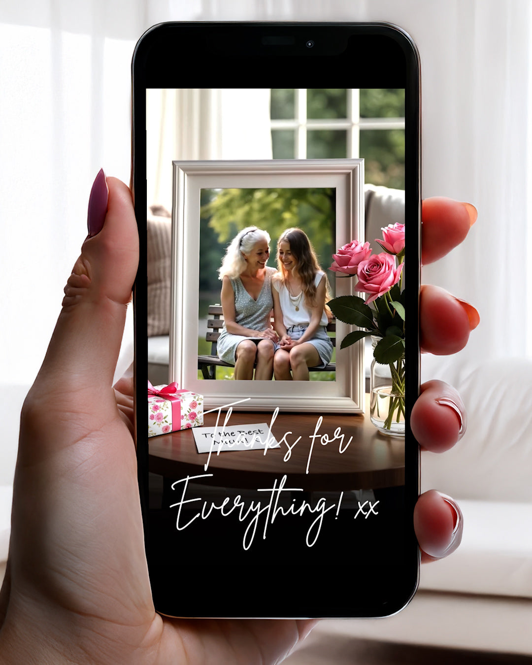 Mother's Day 'Roses & Gift' Memory 🌹 Animated Photo Gift